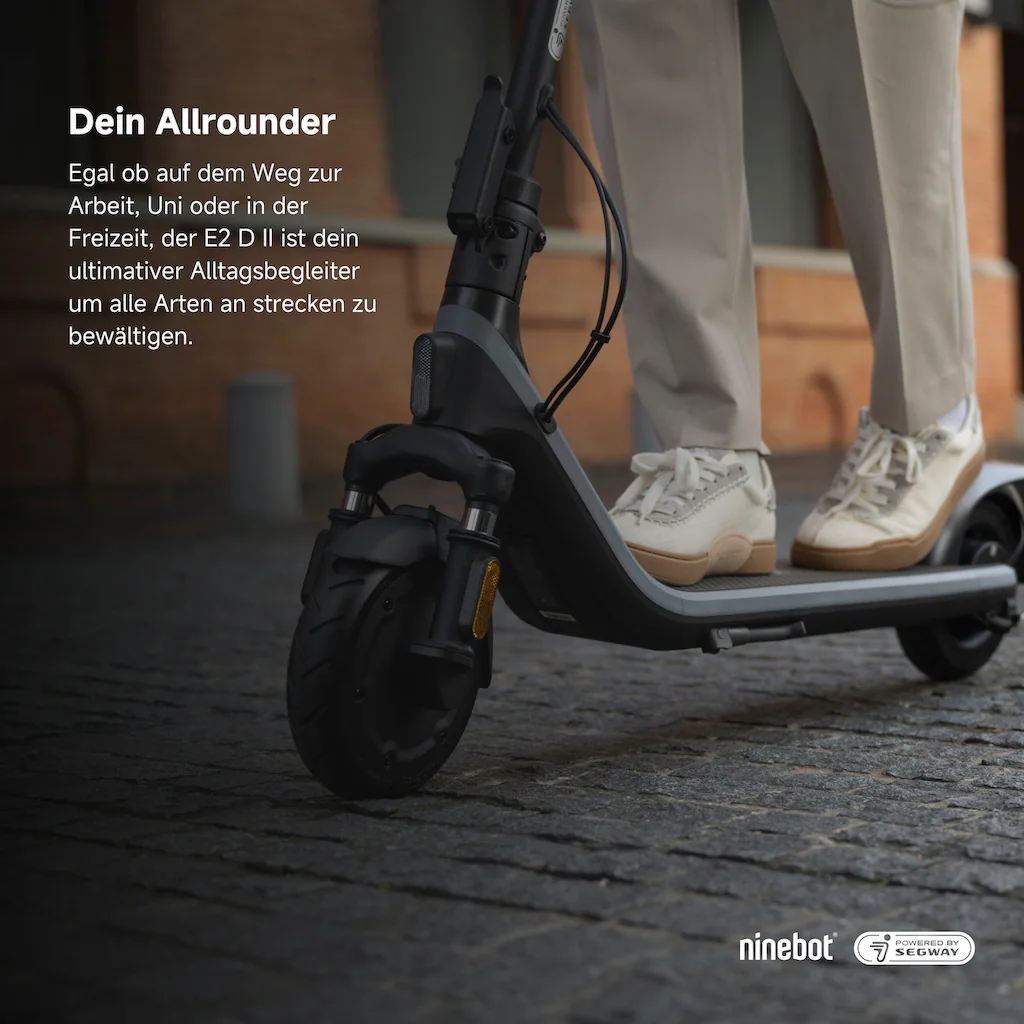 ninebot by Segway E-Scooter »KickScooter E2 D II« Electric Scooter mit Straßenzulassung bis zu 25 km Reichweite Discount Store für neue Produkte