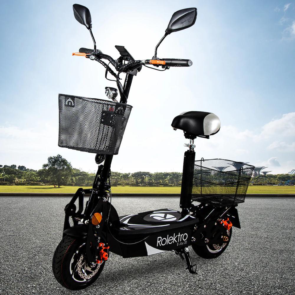 Rolektro E-Mofaroller »E-Joy 20 Schwarz 36V-12AH Blei-Gel Akku 500 Watt« bis zu 30 km Reichweite 50% Rabatt mit kostenlosem Versand