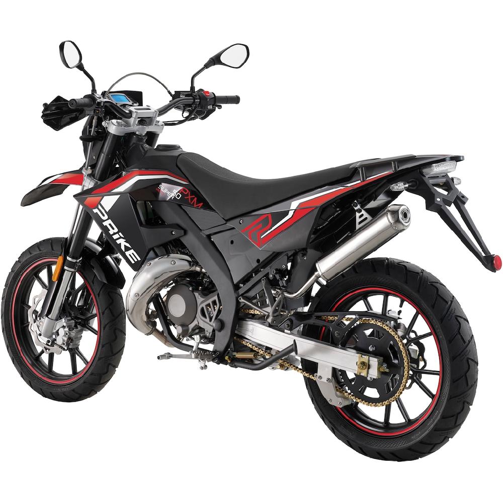 PRIKE Motorrad »PRIKE PXM 50 Supermoto E5 schwarz/rot« 50 cm³ 45 km/h Euro 5 4 7 PS auf Rechnung Begrenzt auf 3 Tage