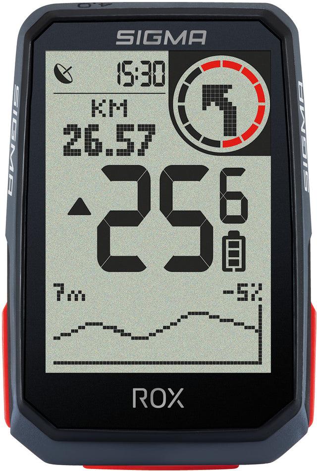 SIGMA Sigma ROX 4.0 Fahrradcomputer Set inkl. Vorbauhalterung + Pulsgurt + G &vert; 2025