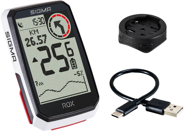 SIGMA Sigma ROX 4.0 Fahrradcomputer inkl. Vorbauhalterung weiß &vert; 2025