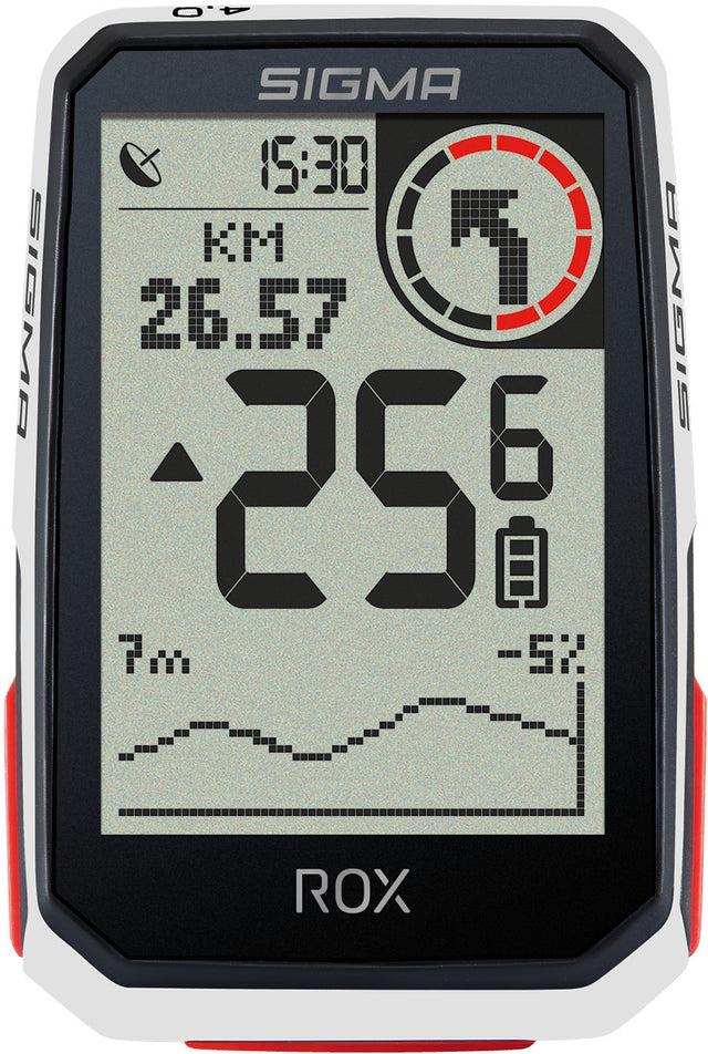SIGMA Sigma ROX 4.0 Fahrradcomputer Set inkl. Vorbauhalterung + Pulsgurt wei &vert; 2025