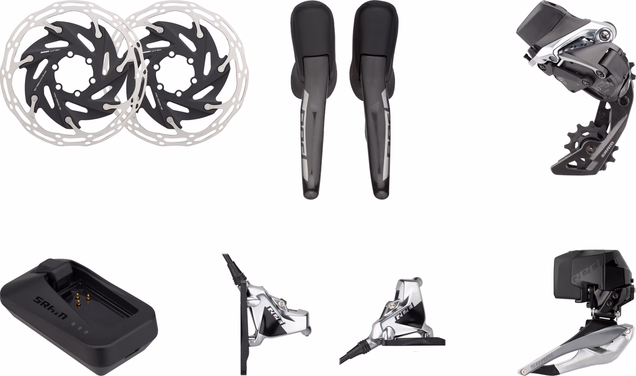 Sale SRAM Red eTap AXS HRD FM für 2x12-fach 6-Loch Schaltgruppenset