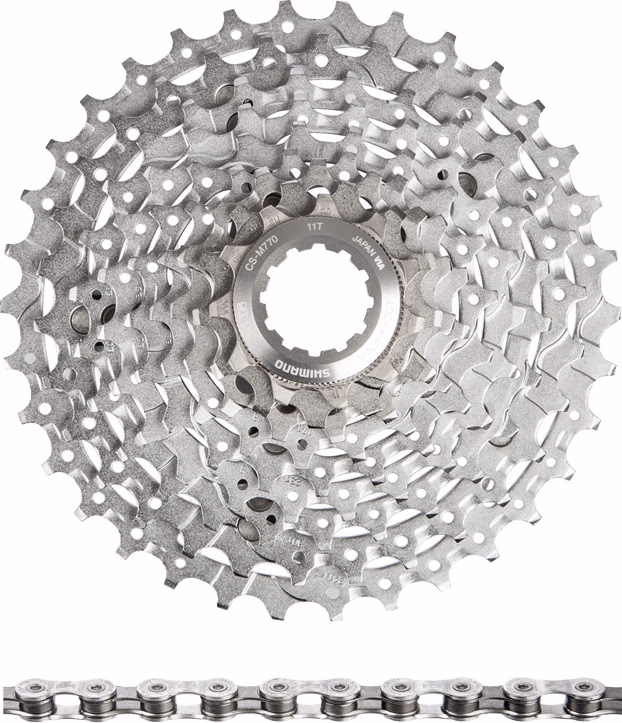 Shimano XT Kassette CS-M770 + Kette CN-HG93 9-fach Verschleißset Begrenzte Freigabe