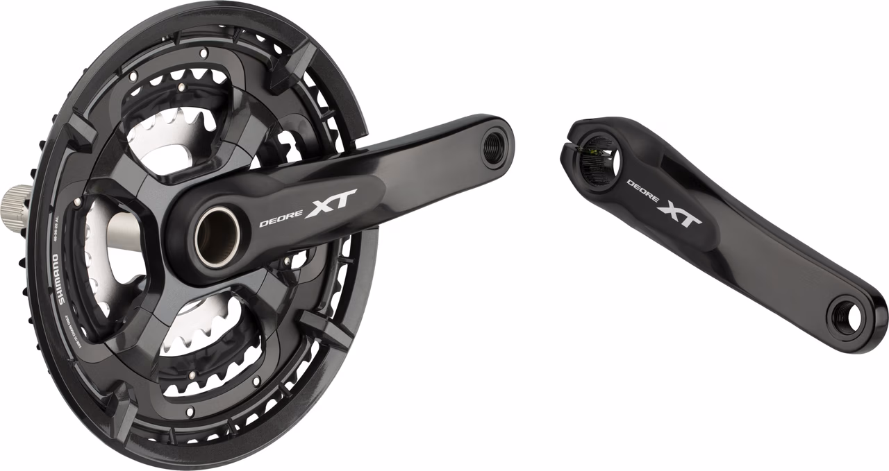Shimano XT Kurbelgarnitur FC-T8000 Hollowtech II mit Kettenschutzring 2025